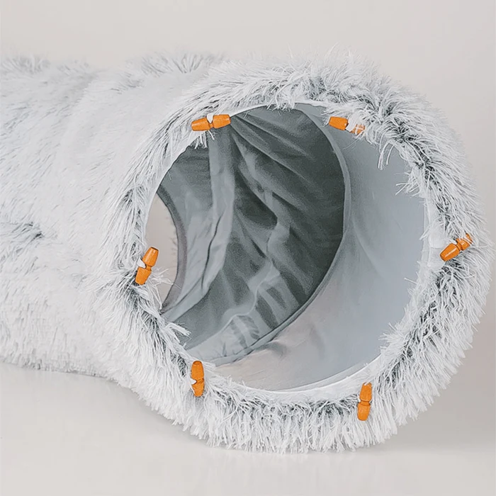 3-In-1 Plush Cat Tunnel Bed