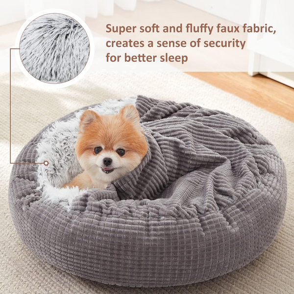 Donut Pet Bed with Blanket