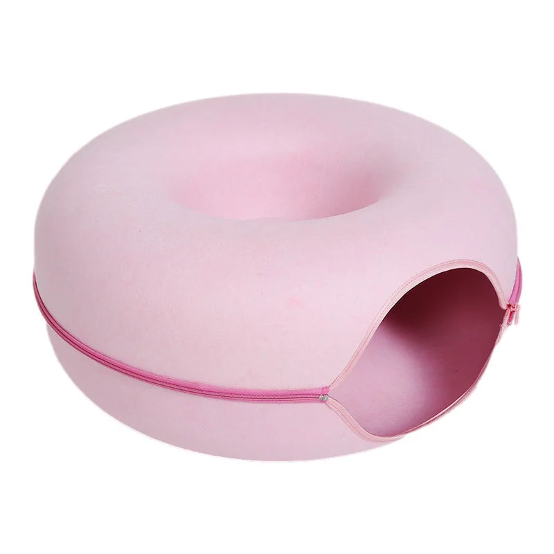 Interactive Tunnel Donut Pet Bed