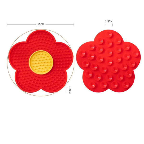 Flower Silicone Dog Lick Sticky Pad