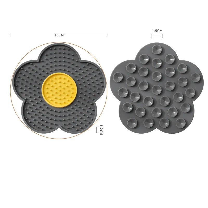 Flower Silicone Dog Lick Sticky Pad