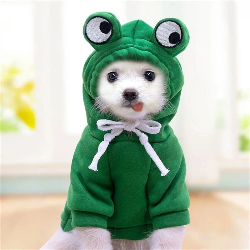 Warm Fleece Cute Fruit Dog Hoodies
