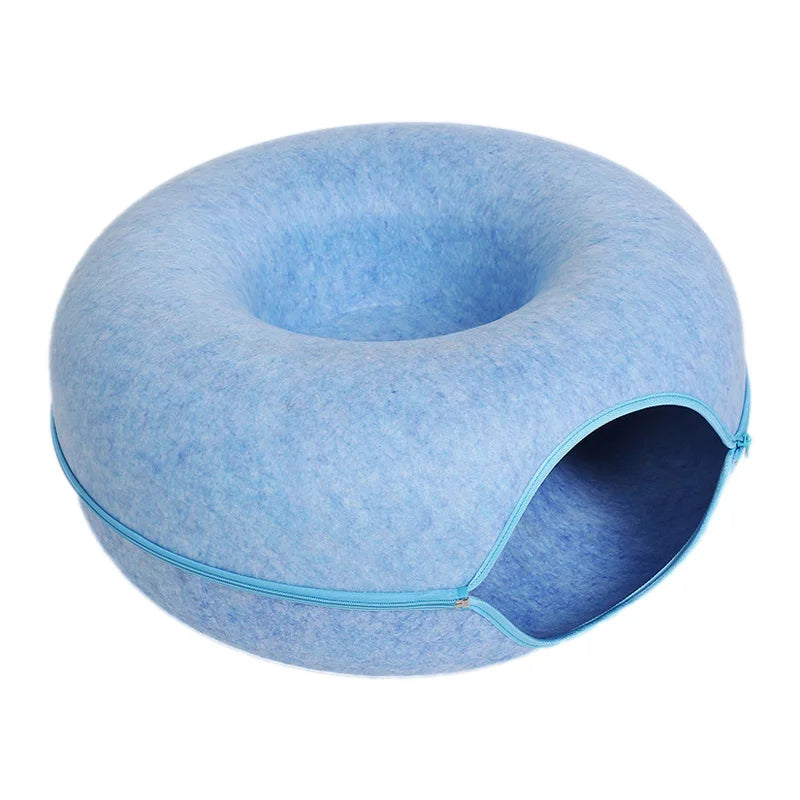 Interactive Tunnel Donut Pet Bed