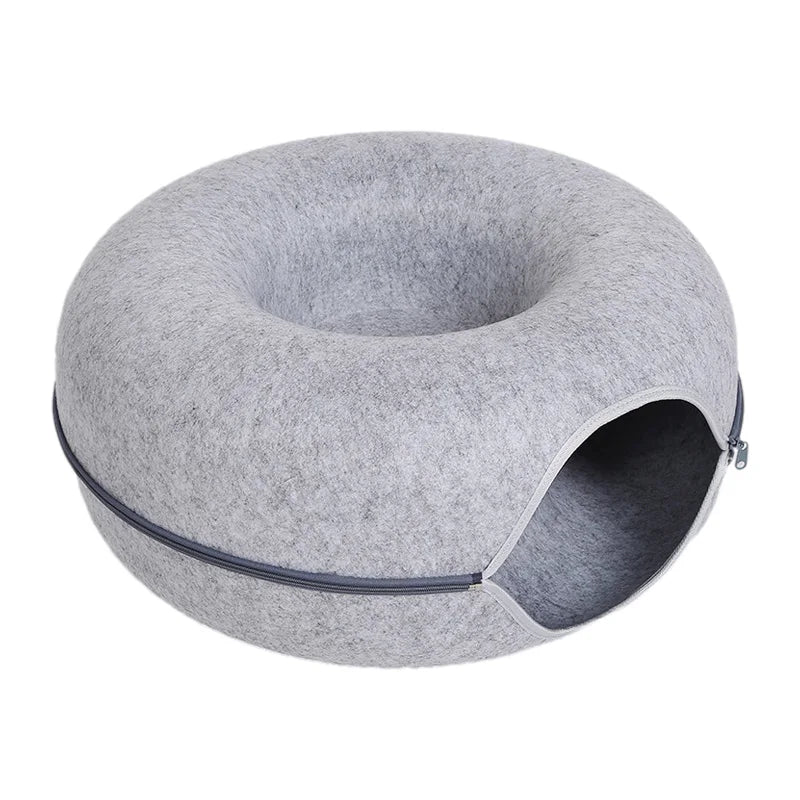 Interactive Tunnel Donut Pet Bed