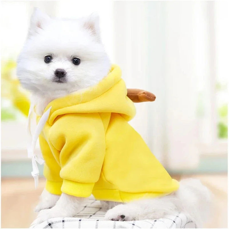 Warm Fleece Cute Fruit Dog Hoodies