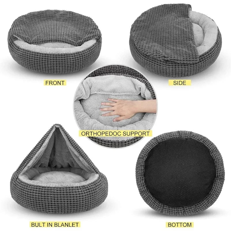 Donut Pet Bed with Blanket