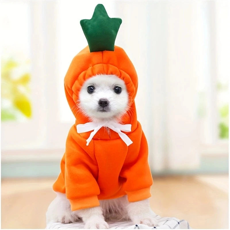 Warm Fleece Cute Fruit Dog Hoodies