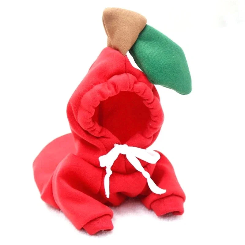 Warm Fleece Cute Fruit Dog Hoodies