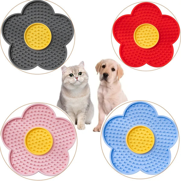 Flower Silicone Dog Lick Sticky Pad