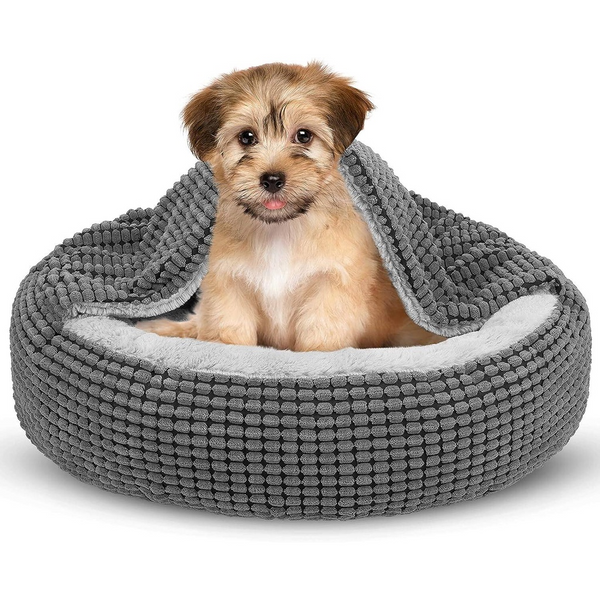 Donut Pet Bed with Blanket
